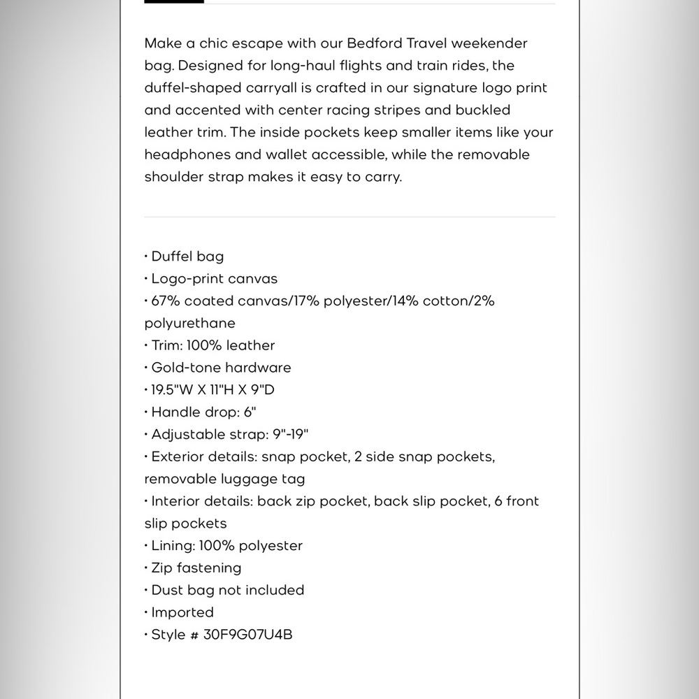 Michael Kors XL Bedford duffle - Picture 16 of 16